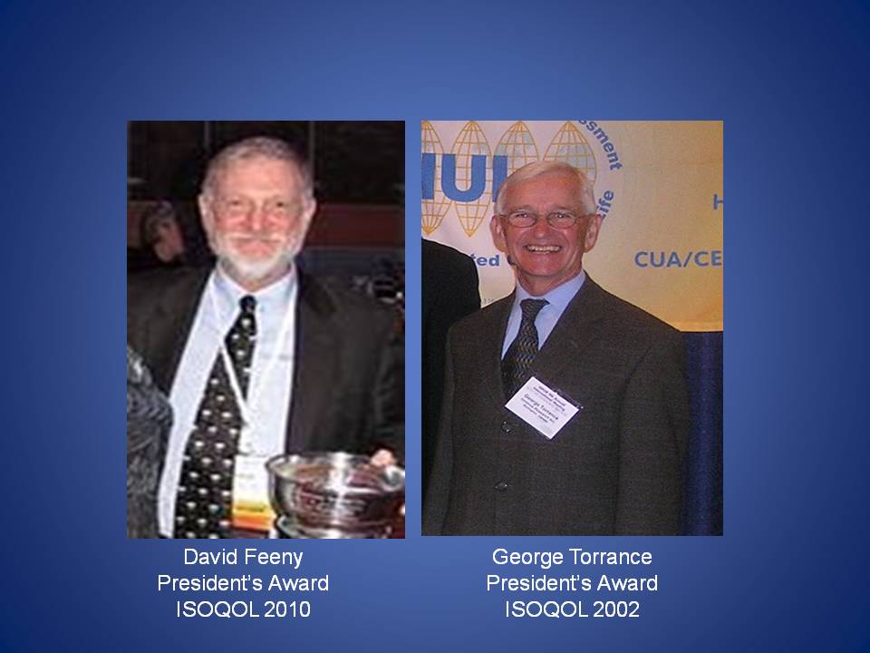 David Feeny (left) winner of the ISOQOL 2010 President's Cup and on the right, George Torrance, who carried home the honour in 2002