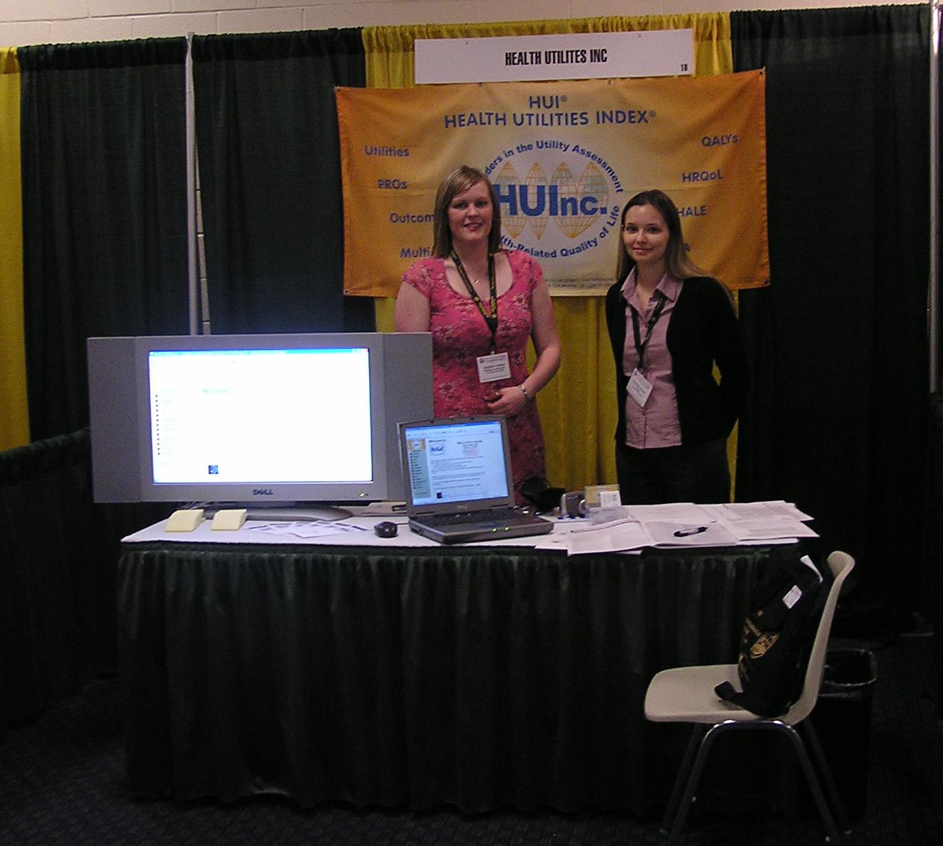 Danielle Talsma and Danielle Hunter at the HUInc Booth @ ISPOR2005, Washington, DC.